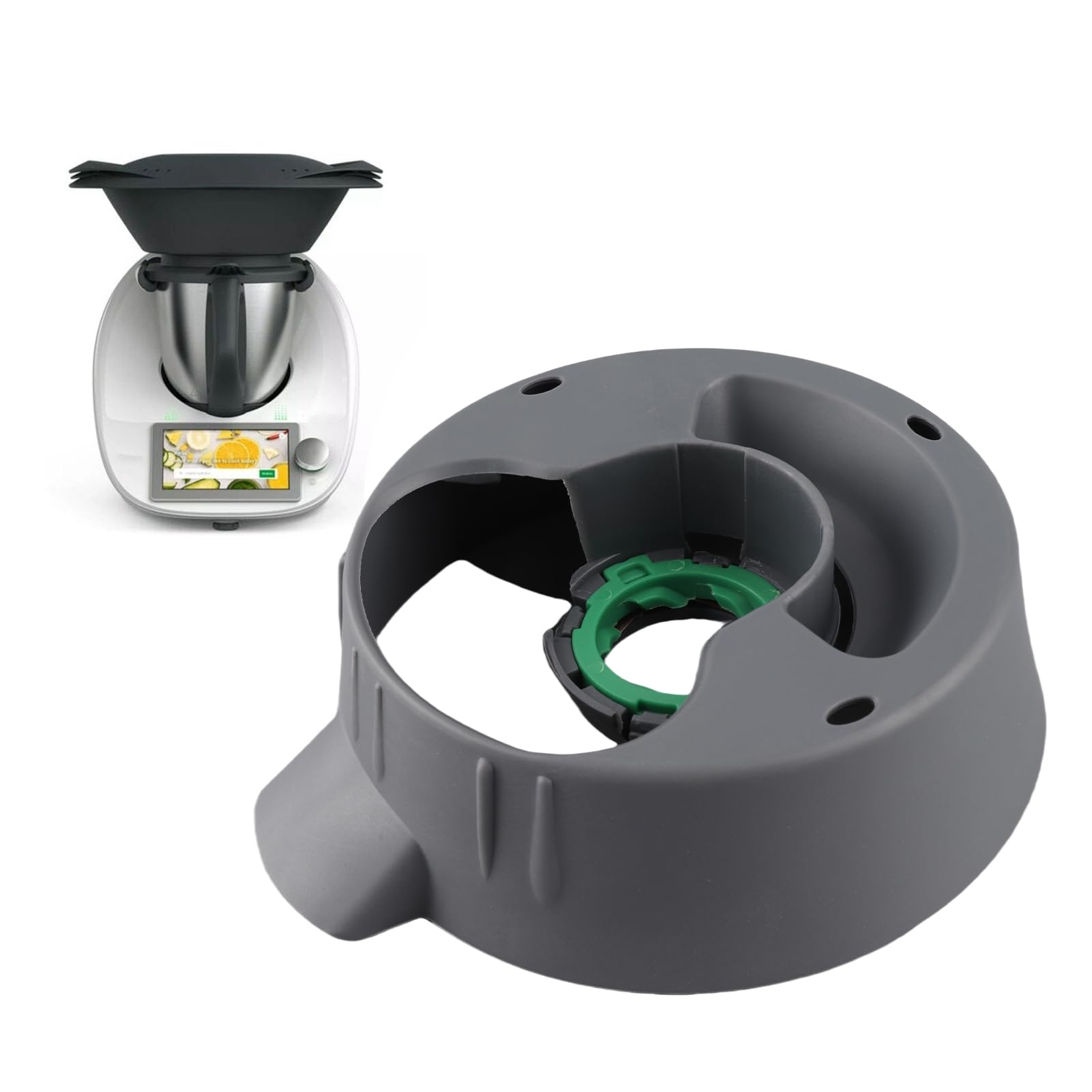 Mixtopffuss Haupttopfboden Ersatzteil für Thermomix TM5 TM6, PP Material Kompatibel mit Vorwerk Küchenmaschine Mixer Zubehör Bodenadapter