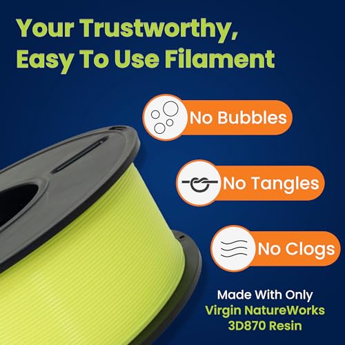 Image of 3D-Fuel Tough Pro PLA+ Filament for 3D Printing, Made, Fluorescent Yellow