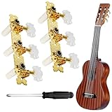 Jiavlyx 2 Piezas Clavijas De Afinación Guitarra Clásica, Clavijas Afinadoras Para Guitarra, Clavijas Mecánicas Guitarra, Clavijas De Afinación, Afinador Cabezales De Máquina Para Guitarr
