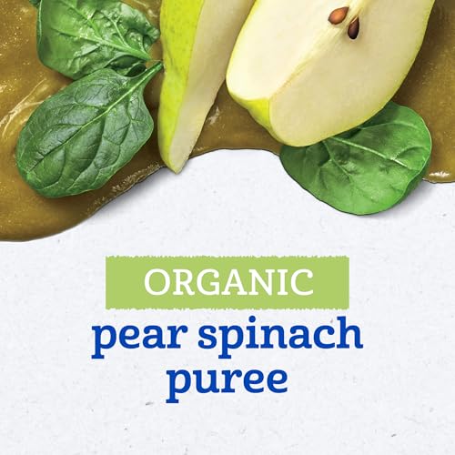Gerber Stage 2 Organic Pear Spinach Pouches, 3.5 Oz, 12 Pack - image 4