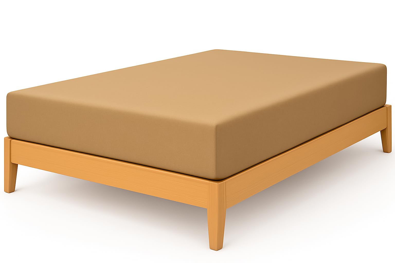 100% Egyptian Cotton 40CM/16 Extra Deep Fitted Sheets (Beige, Super King)