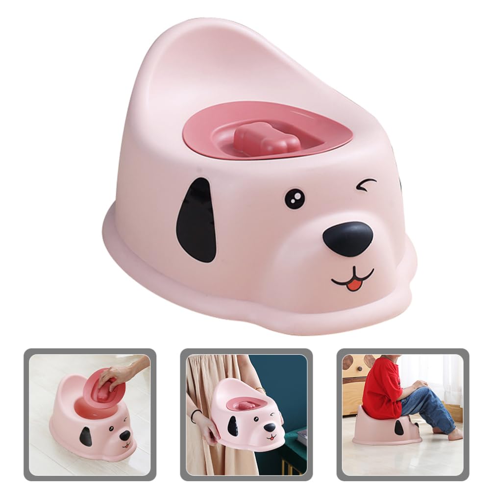 ibasenice Asiento De Entrenamiento Para Niño Reductor De Inodoro Portátil Con Protección Contra Salpicaduras y Diseño De Perrito Para Bebés y Niño Casa y