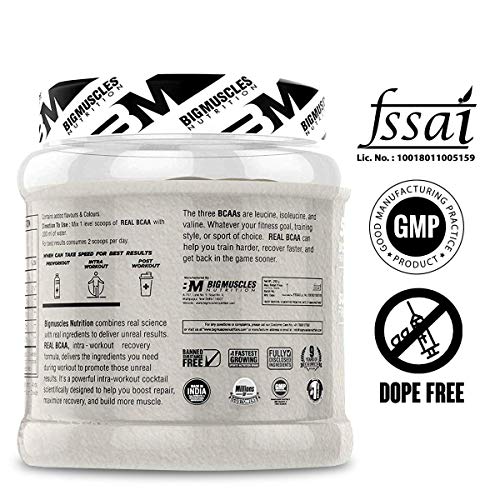 Bigmuscles-Nutrition-Real-BCAA-Pack-of-50-Servings-Tropical-Madness-100-Micronized-Vegan-Muscle-Recovery-Endurance-BCAA-Powder-5-Grams-of-Amino-Acids-Keto-Friendly-Caffeine-Free