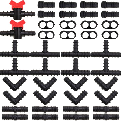 CTRICALVER Kit de Raccord d'Irrigation, connecteurs de tuyau d'irrigation 16 mm, pour systèmes d'arrosage goutte à goutte, jardin, terrasse, pelouse ou...