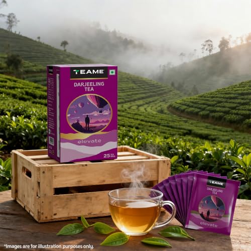 Image of TE-A-ME Darjeeling Black, 25 Tea Bags (Pack of 2) | Darjeeling Tea Bag | Black Tea | Tea Bags 50 pieces