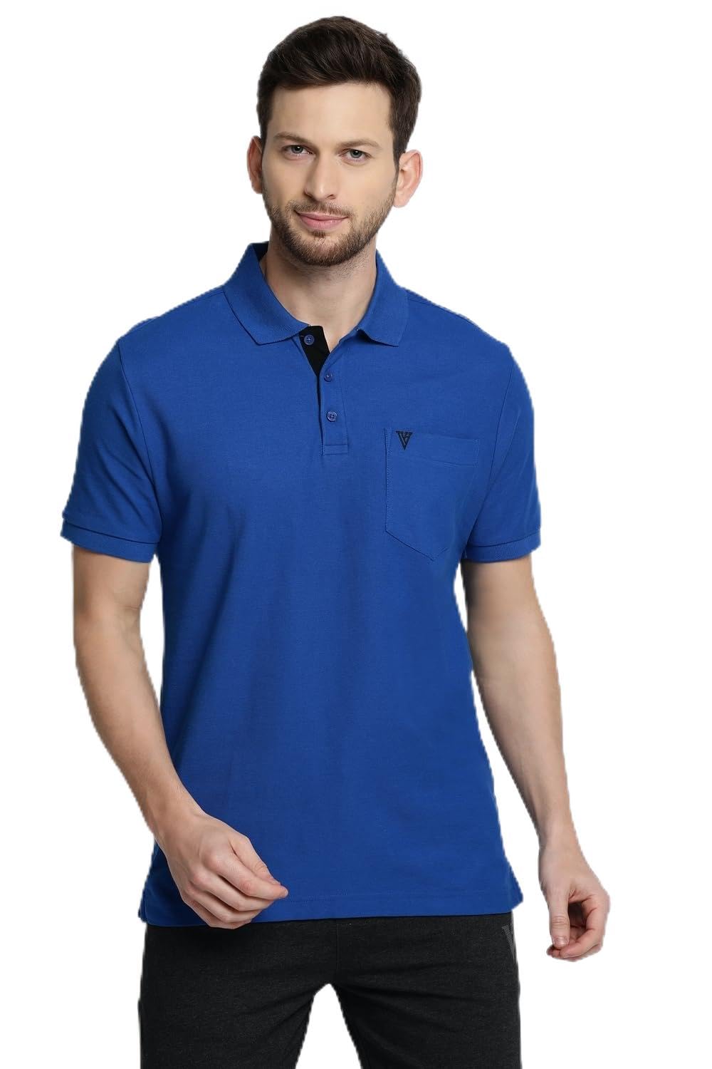 Men's Cotton Textured Regular Fit Polo Shirt-image-38