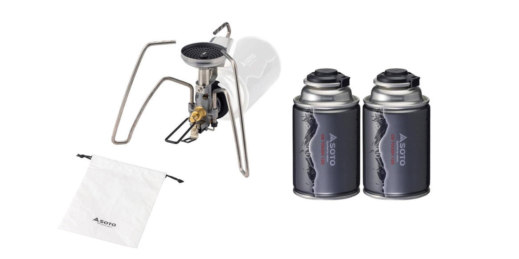 SOTO Single Burner, Made in Japan, Micro Regulator (High Firepower, Wind Resistant), CB Can, Lightweight, Compact, Storage Pouch Included, Solo Duo, Camping, Trekking, Mountain Climbing, Regulator