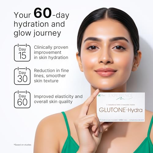 Image of Glutone-Hydra | Setria Glutathione with Ceramosides Tablets for Dry Skin | For Glowing Hydrated Skin | Pack of 30 Tablets