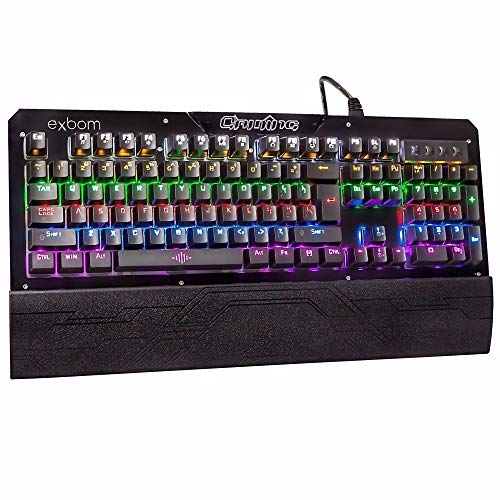 Teclado Mecânico Gamer Profissional Led Teclas Programáveis Exbom BK-GX1