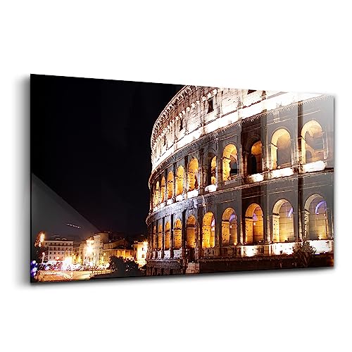 Peinture sur verre d'art durable 120x60cm tableau luxe motif Tour de Pise
