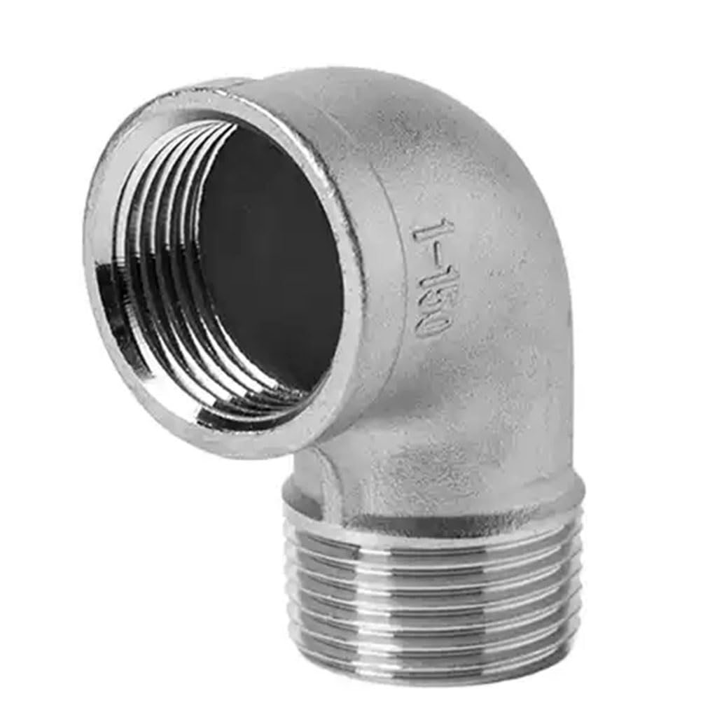 1 Szt. 1/4" 3/8" 1/2" 3/4" 1" 1-1/4" 2" Kolanko Męskie Do Żeńskiego, 90 Stopni, Stal Nierdzewna 304, Złącza Rurowe(2")