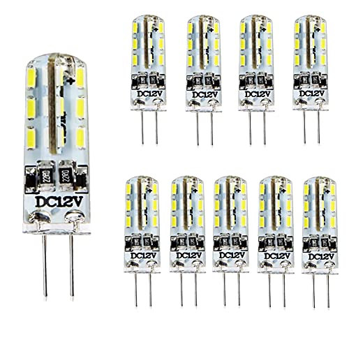 Lang boss Bombillas LED G4 de 1 W con ángulo de haz de 360 grados, no regulables, para iluminación de muebles, iluminación de oficina (paquete de 10) (blanco cálido) Cover