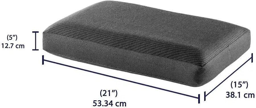 Image of LA VERNE Cooling Gel Infused Pincore Technology Breathable Memory Foam Pillow with 3S Rebound| Cool Gel Cervical Support for Neck & Shoulder Relief (2, Grey, Queen (U.K. Standard))