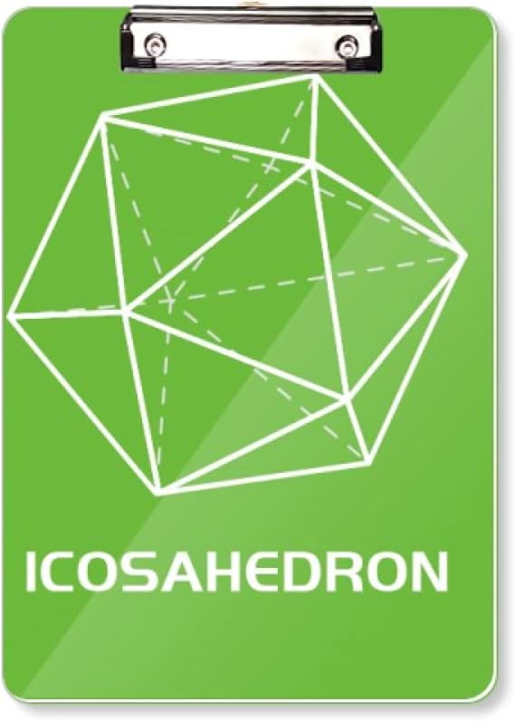 Icosahedral Mathematical Geometric Space Clipboard Folder Writing Pad Backing Plate A4