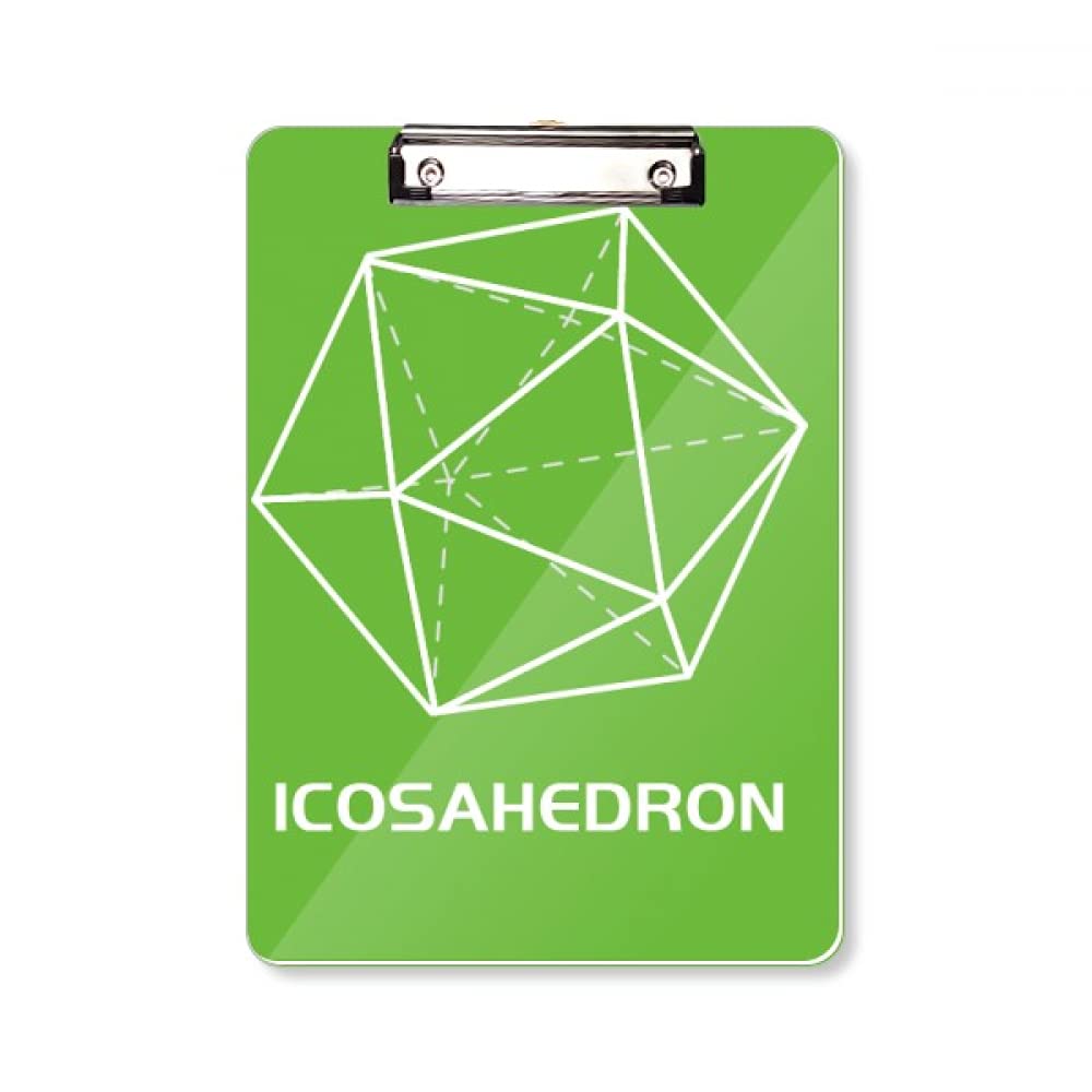 Icosahedral Mathematical Geometric Space Clipboard Folder Writing Pad Backing Plate A4
