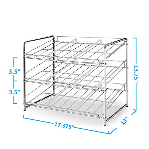 Simple Trending Can Rack Organizer, Stackable Can Storage Dispenser Holds Up To 36 Cans For Kitchen Cabinet Or Pantry, Chrome #TOP5