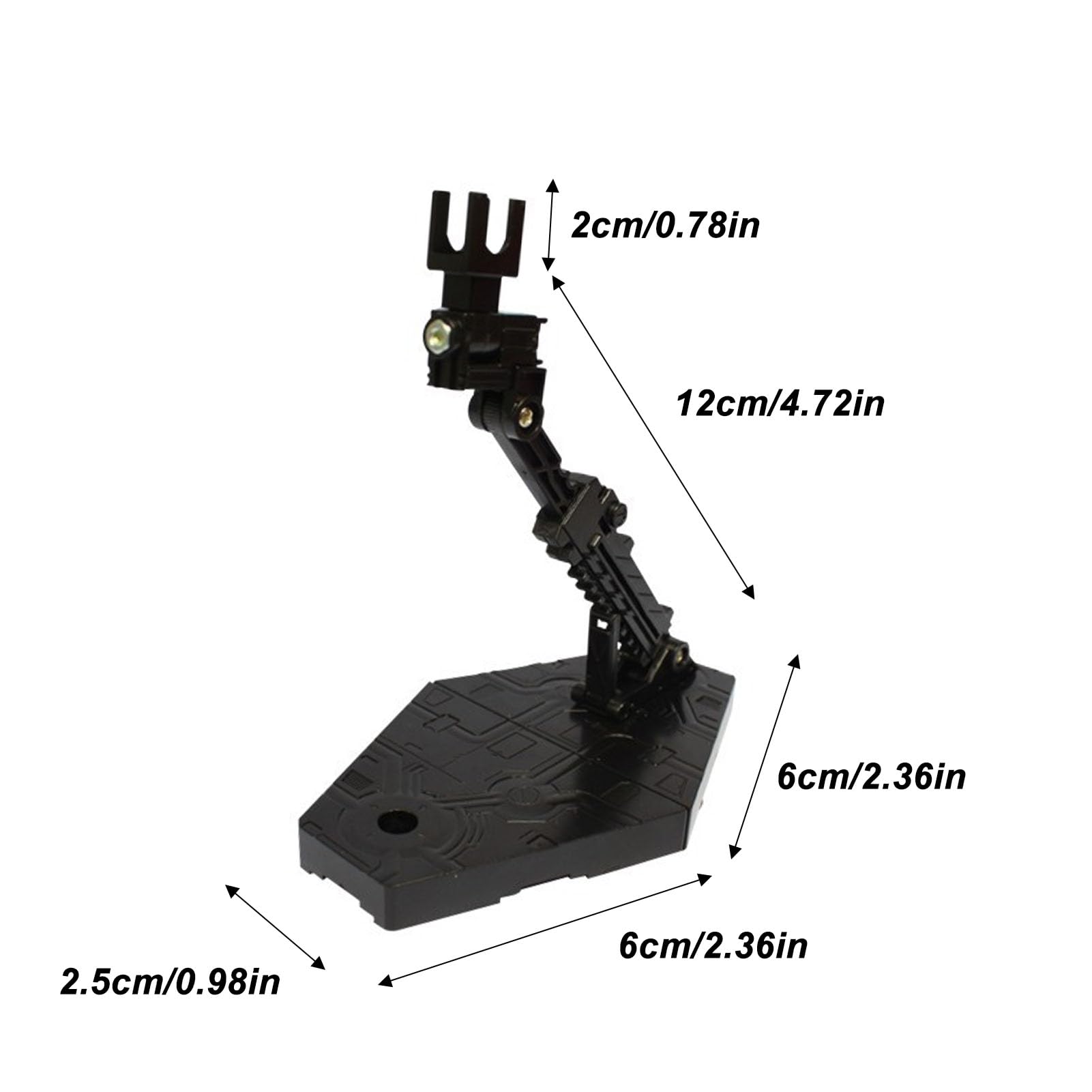 5 Pack Action Figura Juego de accesorios Base de acción de hobby para SD BB RG HG 1/144 Modelo de juguete Modelo de pantalla Soporte de muñecas de plástico (negro)