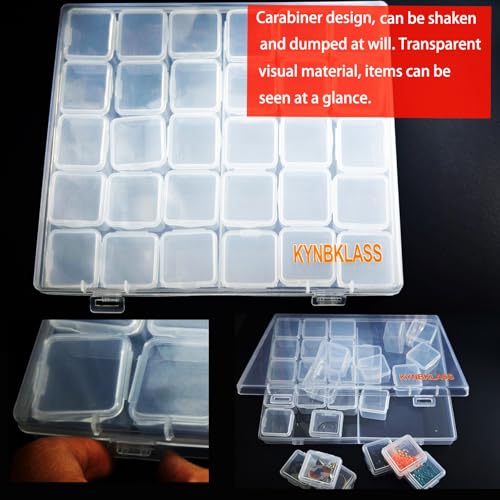 Image of 30 in 1 Diamond Art Storage Containers with Lids,Transparent Bead Organizer Box,Diamond art accessories-divided storage box,Jewelry Storage Case, Portable Labeled Trays for Home & Travel