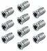 Produktbild Gedotec Einschraubmuffen Metall Eindrehmuffe mit Abdeckrand | M10 x 25 mm | Einschraubmutter Stahl verzinkt | Gewinde-Muffen Schrauben mit Antrieb: Innensechskant | 100 Stück - Gewinde-Einsatz Holz