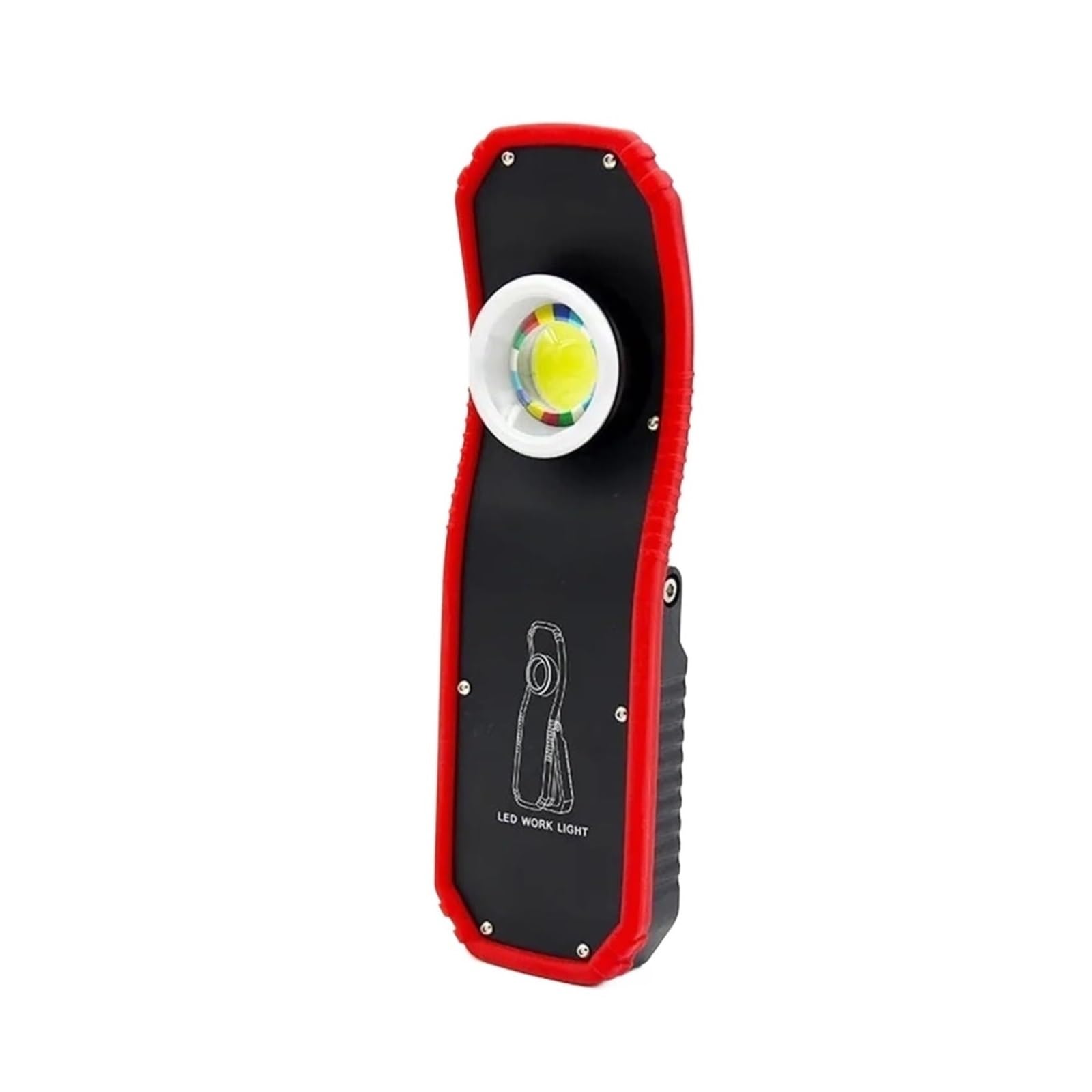Torche LED Projecteur Portable COB, Lampe De Travail Magnétique, Rechargeable Par USB, Poche Pour Tente Camping, D'éclairage Réparation Avec Crochet Suspension pour camping(Yellow Light)