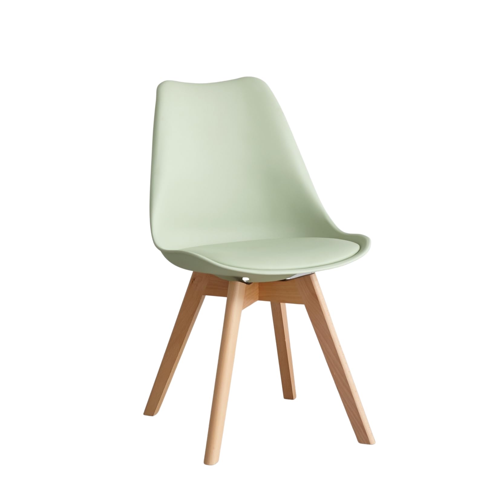 2脚 ダイニングチェア イームズチェア クッション付き 天然木 ピンク