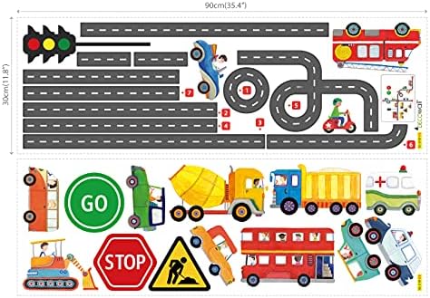 DECOWALL SG-2109 Construction Transportation Road Wall Stickers Cars boys Kids Decals Peel Stick Removable for Nursery Bedroom Living Room decor baby truck bus ready-mixed concrete 7 51OrpcL2UpL. AC
