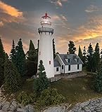 Walthers Cornerstone HO Scale Eagle Point Lighthouse - Kit - 8-18 x 3 x 8-78 Inch 20.3 x 7.5 x 22.8cm, (9333665)