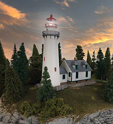 Walthers Cornerstone HO Scale Eagle Point Lighthouse - Kit - 8-18 x 3 x 8-78 Inch 20.3 x 7.5 x 22.8cm, (9333665)