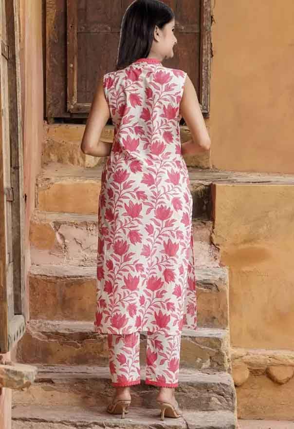 Image of Printed Ethnic Wear for Girl | Casual Wear Outfit for Girls | Girls Salwar Suit Set for Regular wear
