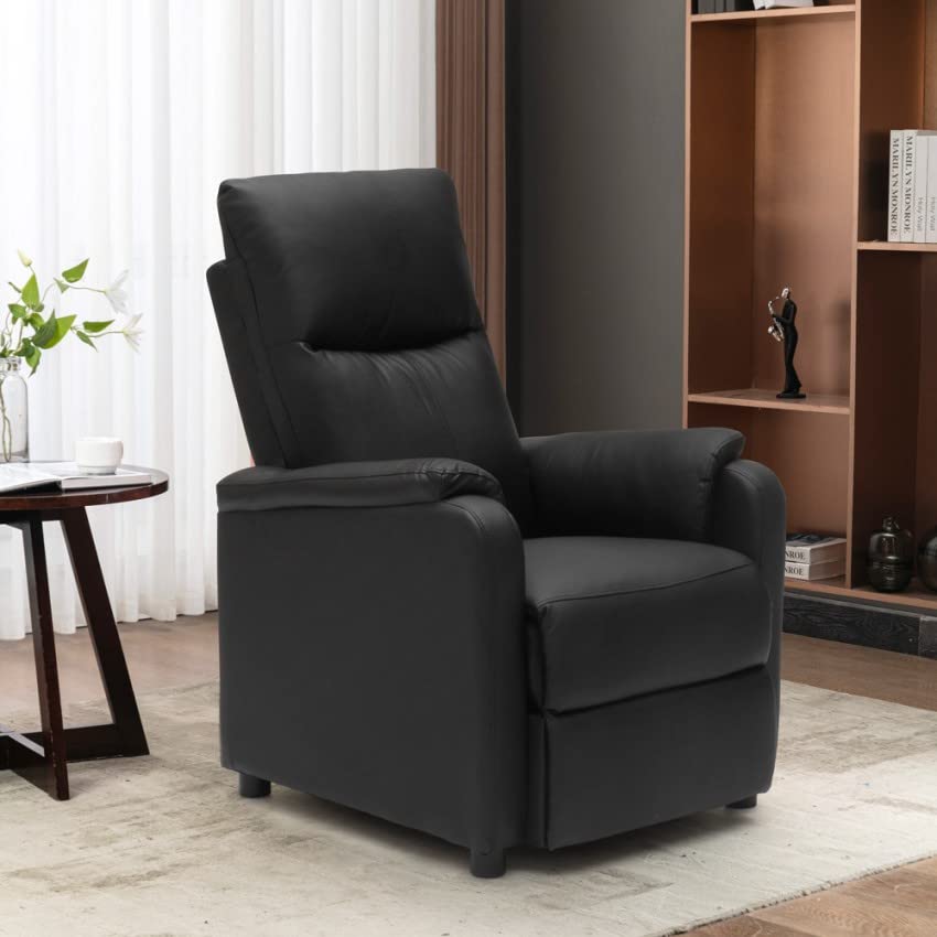Fauteuil inclinable de massage avec repose-pied gris similicuir | Leroy Merlin