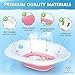 Sitz Bath for Toilet Seat – Perfect for Postpartum Care & Yoni Steam – Designed for Soothing and Relieving Perineal & Hemorrhoid Inflammation – Retractable and Easy to Store (Pink)