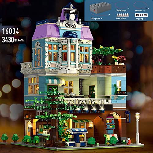 Mould Technic 16004, Café Bausteine Haus Bausatz, Mit Beleuchtung Modular Eckhaus Stadthaus, Kompatibel Mit Lego House… – Bild 3