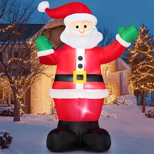 Joiedomi 6 FT Christmas Inflatable Santa with Gift Bag, Blow...