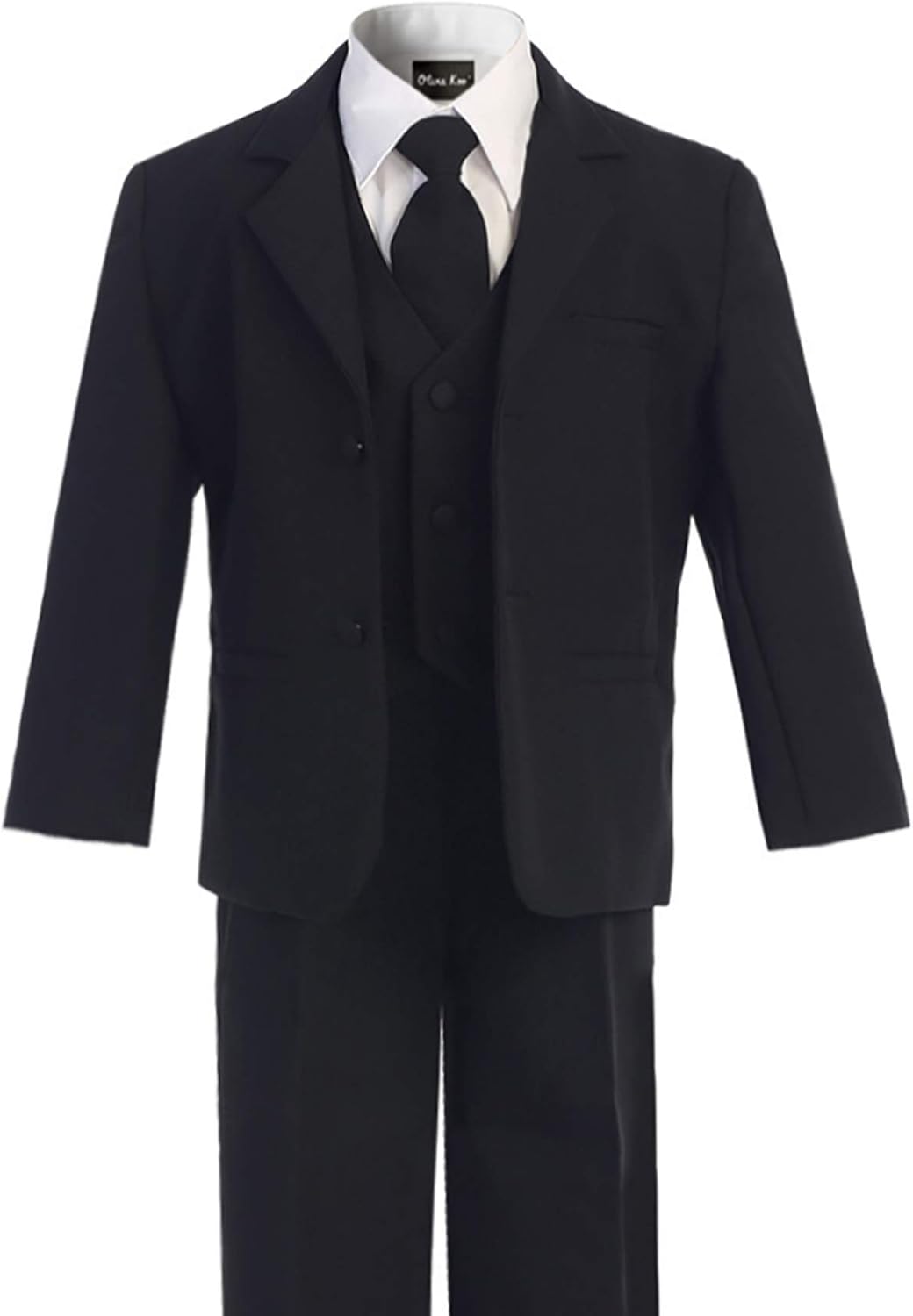 Boy's Classic 2 Button Suit with Cloth Cover Buttons - Image 2