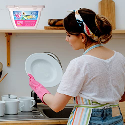 Image of W Home 3-in-1 Dishwasher Pods for a Spotless Clean - 72 Count Total, 24 Pods /Each Enzyme-Powered Free & Clear Detergent for Residue-Free Dishes - Pack of 3