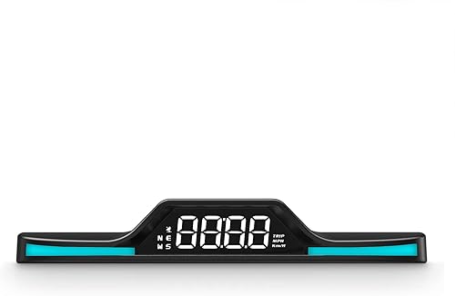 BY-J Velocímetro GPS G15 para automóvil, pantalla frontal HUD, velocímetro digital con velocidad MPH, distancia de conducción, alarma de velocidad y