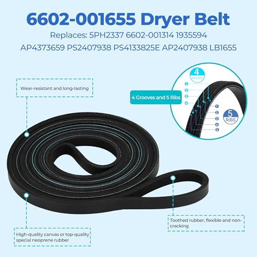 Image of 【UPGRADED】 DC97-16782A Fit for Samsung Dryer Roller Replacement Kit, Iclude DC93-00634A Dryer Idler Pulley, 6602-001655 Dryer Belt | High-Temperature & Wear-Resistant Materials By NISHCON