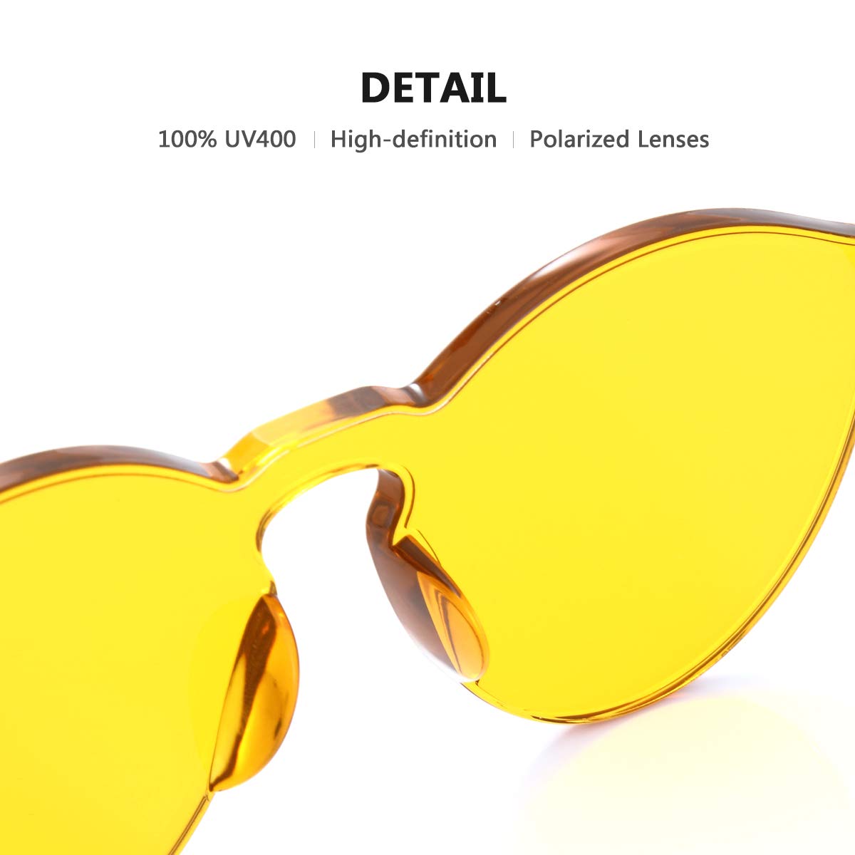 randlose Sonnenbrille, übergroß, farbig, transparent, runde Brillen, Retro-Brille für Damen und Herren
