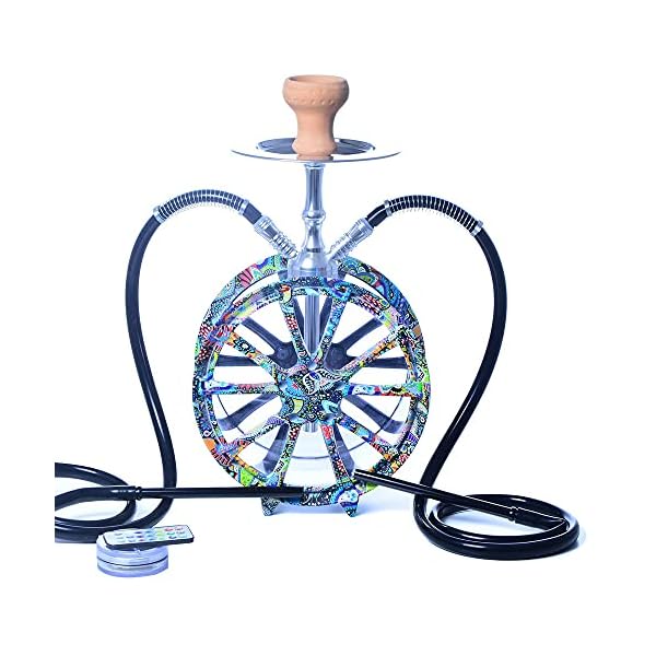 JXYJHBL Shisha Shisha Kit mit stabilem Wassertank Silikon Shisha Schlauch Ton Shisha Schüssel für besseres Narguile… – Bild 3