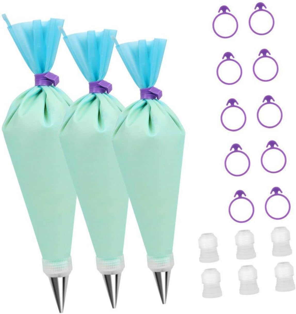 COLLBATH 28pcs Tpu Cake Decorating Supplies Kit with Piping Ties Piping Tips and Pastry Bags for Effortless Cake and Cupcake Decoration