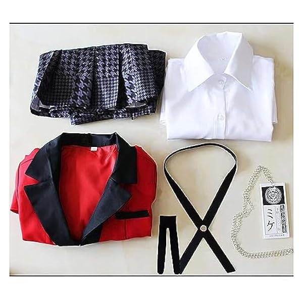 Anime Halloween Cosplay Yumeko Kostuum Runa Cosplay Schooluniform Kostuum Schooluniformen Anime Cosplay Party Volledige Set (Color : Red, Size : XX-Large)