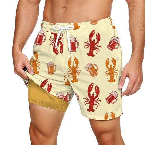 Pantalones Cortos Casuales de Verano con Doble Capa Interior y múltiples Bolsillos para Mayor Comodidad en Viajes al Aire Libre y a la Playa.