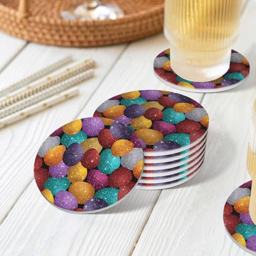 Dessous de verre céramique œufs colorés pour table basse - 8