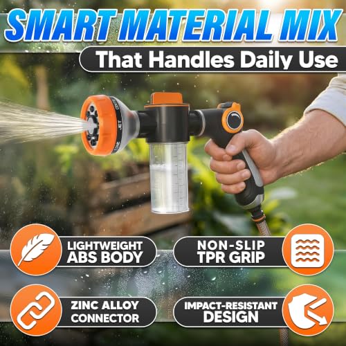 Garden Hose Nozzle with Soap Dispenser