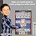 SchKIDules Deluxe Magnetic Visual Schedule & Reward Chart w/189 Colorful Magnets & Reversible 18” Folding Board for Daily Routines, Chores, Behavioral Supports, Kids Calendar, ADHD & Autism Icons