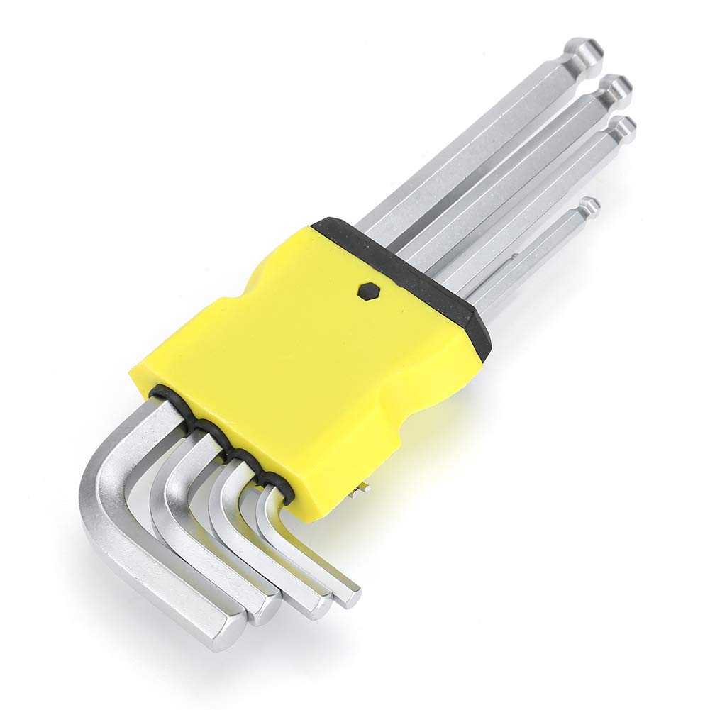 Fdit Clé à Bille Hexagonale 9 Pièces Clé Hexagonale à Extrémité Sphérique étendue Ensemble De