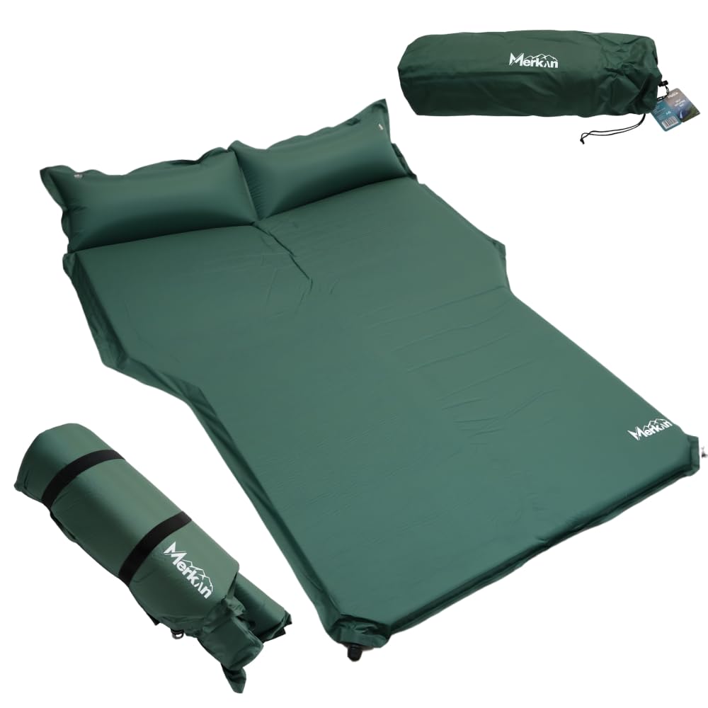 Colchoneta autoinflable, colchón de camping de 5 cm de espesor, espuma autohinchable, cómoda colchoneta para dormir, camping, actividades al aire libre, senderismo, viajes, tienda de campaña, coche