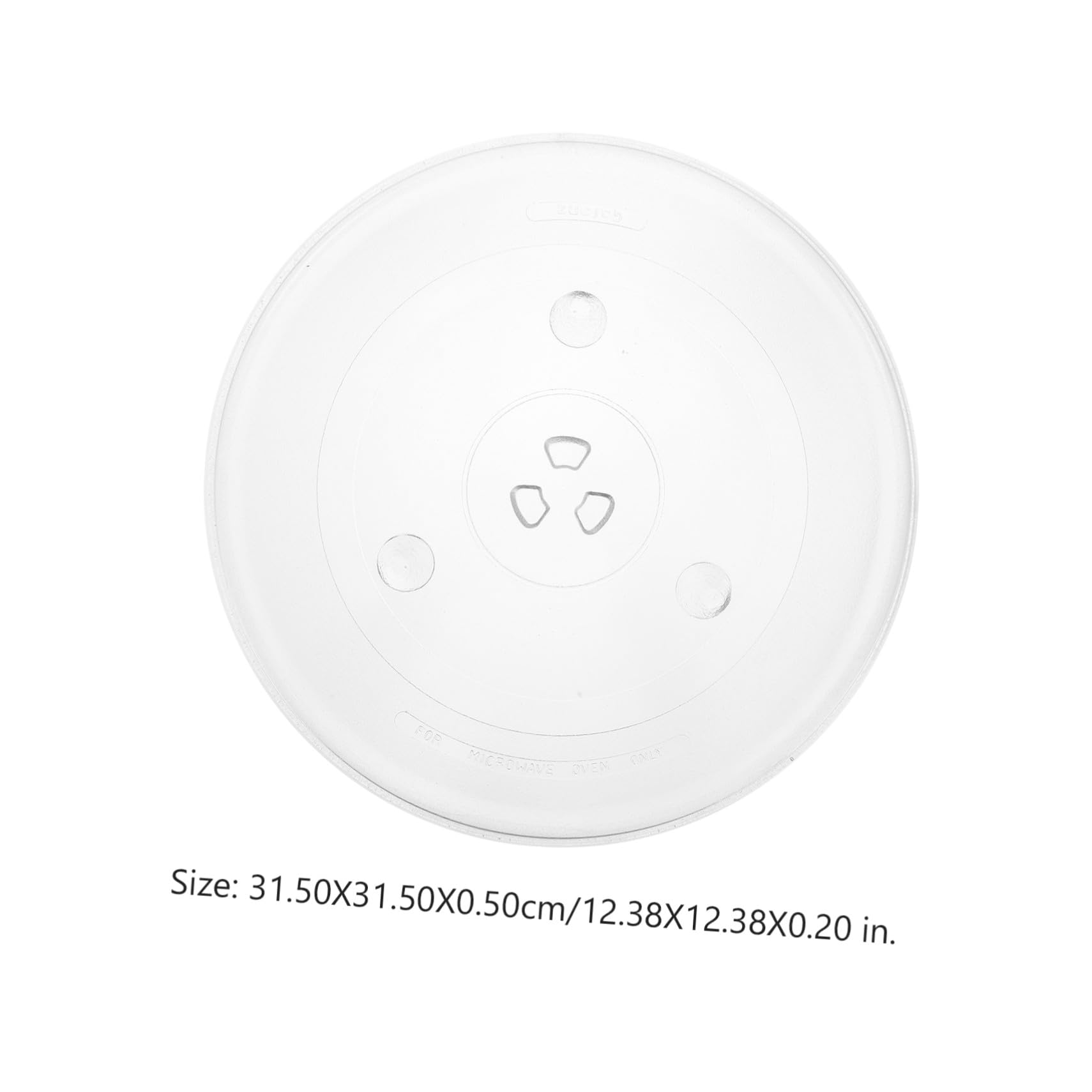 Homoyoyo Plato Giratorio de Vidrio para Microondas Bandeja Resistente al Calor con Triple Ranura para Estable Accesorio de Cocina Compatible y Fácil Instalación