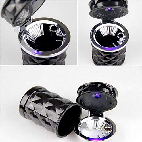 Image of Oshotto Fire Proof Car Portable Diamond Design Ashtray Compatible with Hyundai Creta 2020-2021 (Black)
