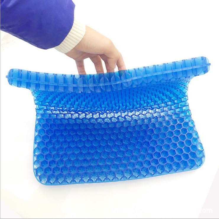 Cooling Gel Seat Cushion for Office Chair & Car, Breathable Honeycomb Double Layer Seat Pad, Pressure Relief Cushion for Long Sitting, Non-Slip Comfortable Seat Cushion 40×35×1.8cm